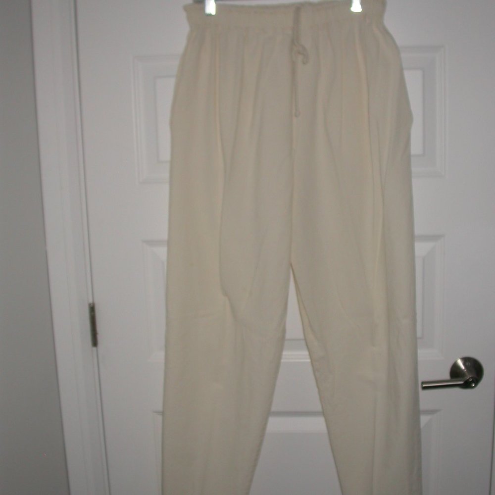 Cream Cotton Jacket and Pant Suit - Picture 7 of 10